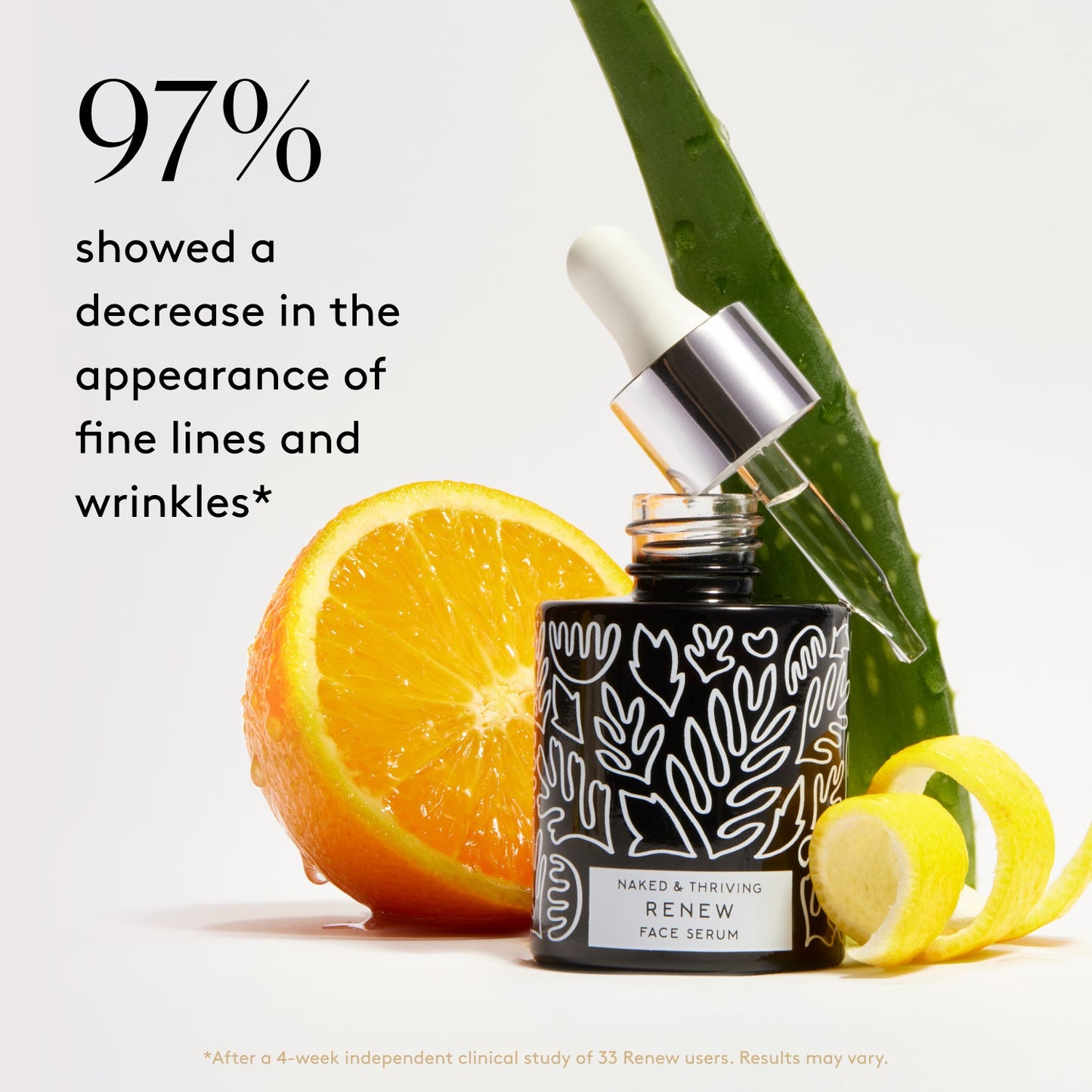 Drecrease in the appearance of fine lines and wrinkles